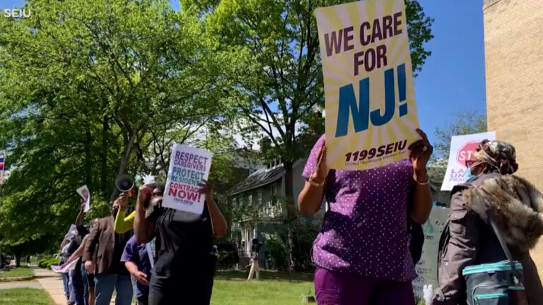 Employees protest pending sale of nursing home in East Orange