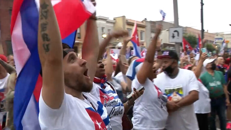 Cuban-Americans in NJ rally in support of protestors in Cuba