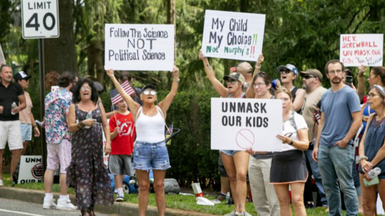 Protestors say ‘unmask our kids’ after NJ mandates masks for schools