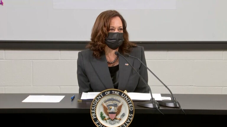 VP Harris in NJ, promotes Biden’s ‘Build Back Better’ plan and Murphy
