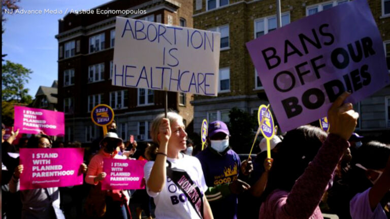 At women’s marches in NJ, calls for protection of abortion access