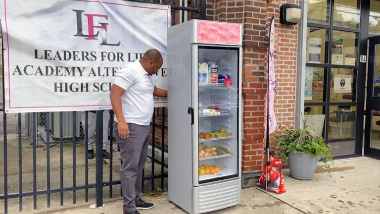 Community fridge in Newark offers a lifeline for hungry neighbors and students