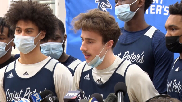 Pep rally sets up Saint Peter’s for Sweet 16