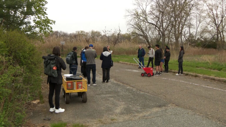 Chalk line marks climate-change danger zone in one NJ town