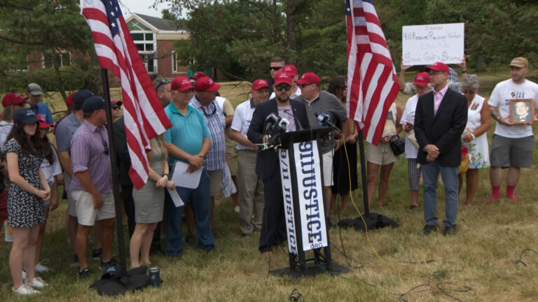 9/11 families protest Saudi-backed LIV golf tournament at Trump club
