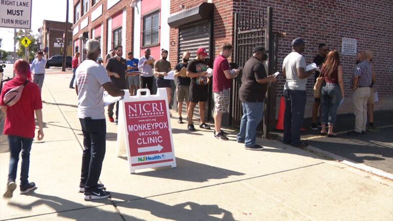 People line up for monkeypox vaccine