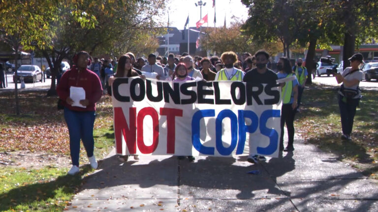 Campaigning for more mental health services in schools, less policing