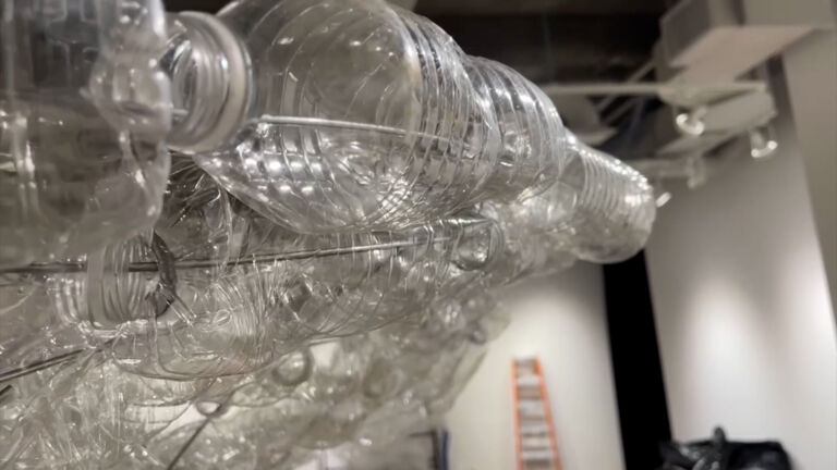 Artist turns ‘waste into beauty’ to highlight water issues