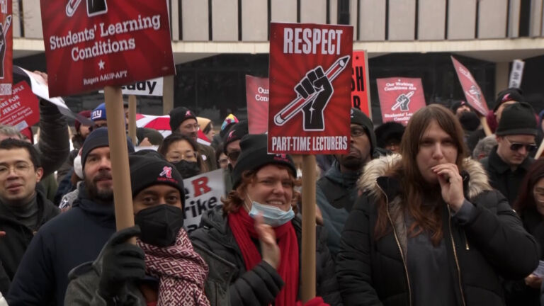 Rutgers president raises prospect of court battle if professors go on strike
