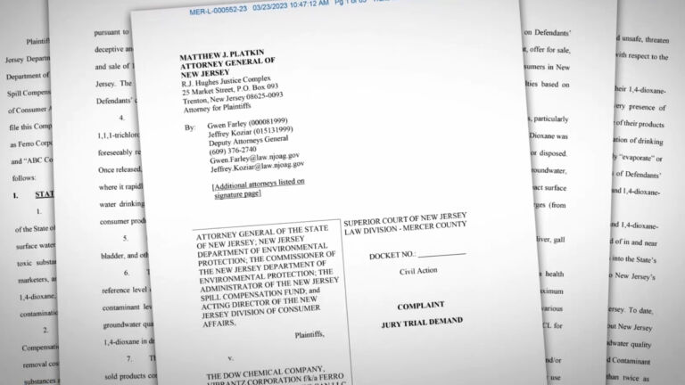 NJ sues Dow, others over toxic pollution of water