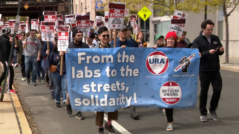 Rutgers health care workers march, still await contract resolution