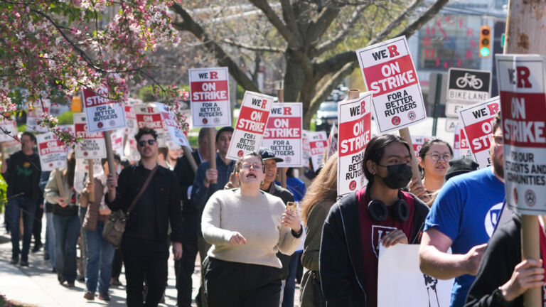 Striking Rutgers workers continue health care services