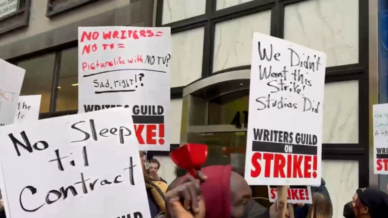 Hollywood writers on strike, TV and film productions paused