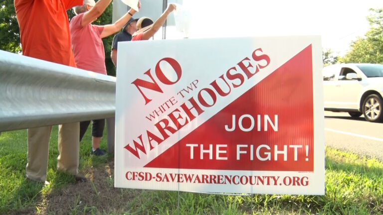 Warren County residents protest warehouse construction