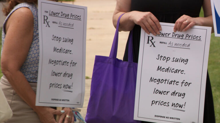 Protesters demand drugmakers negotiate lower medication prices