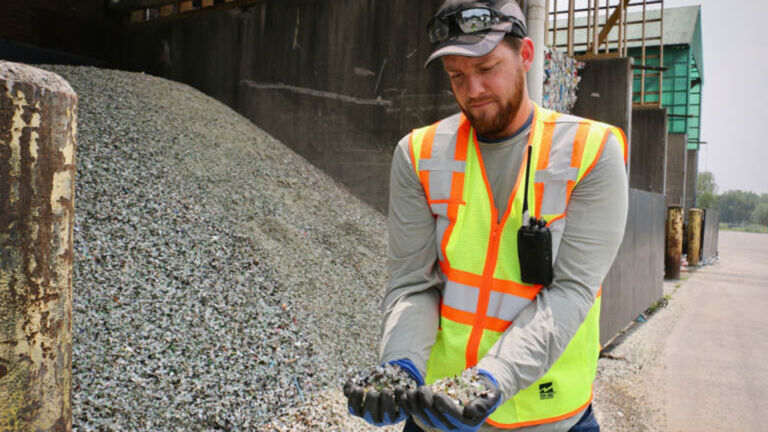 NJ recycling plant supplied glass for temporary I-95 fix