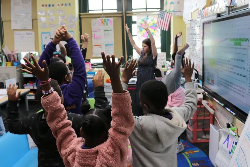 students in a Newark classroom