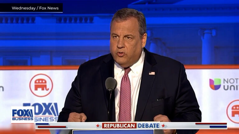Christie hits at Trump in GOP debate but shows few signs of rise in polls