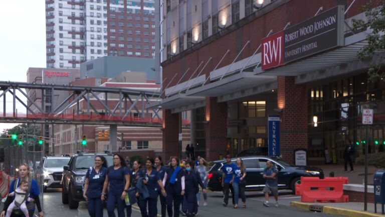 RWJ University Hospital stops health insurance for striking nurses