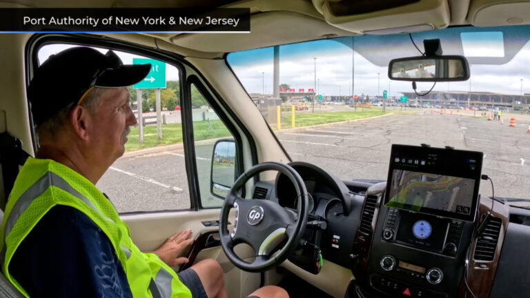 Port Authority tests self-driving shuttles at Newark airport