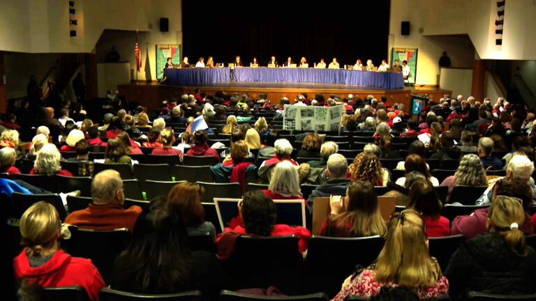 Emotions run high at hearing over book challenges