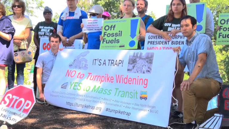 Critics protest turnpike expansion plan at Newark open house