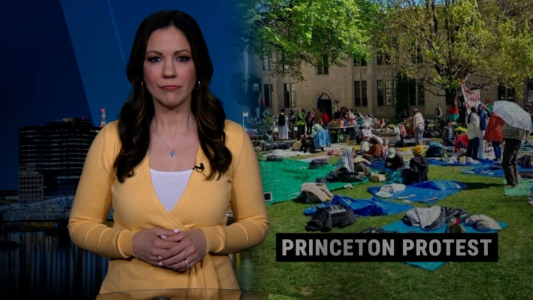 Pro-Palestinian protesters dig in at Princeton