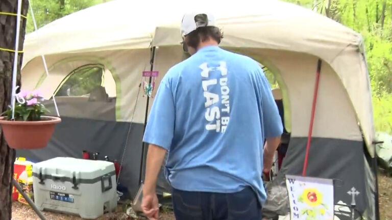Why some homeless people say no option but to camp in the woods