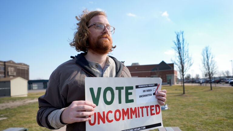 ‘Uncommitted’ vote tally marks growing unrest over Biden Gaza policies, advocates say