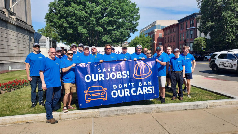 Rally at State House against phaseout of gas-powered vehicle sales