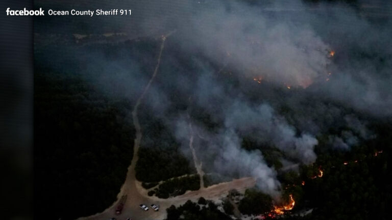 Crews battle ‘erratic’ Ocean County wildfire