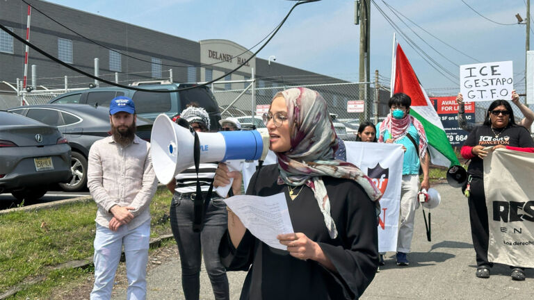 Protesters slam new ICE crackdowns, Trump travel ban